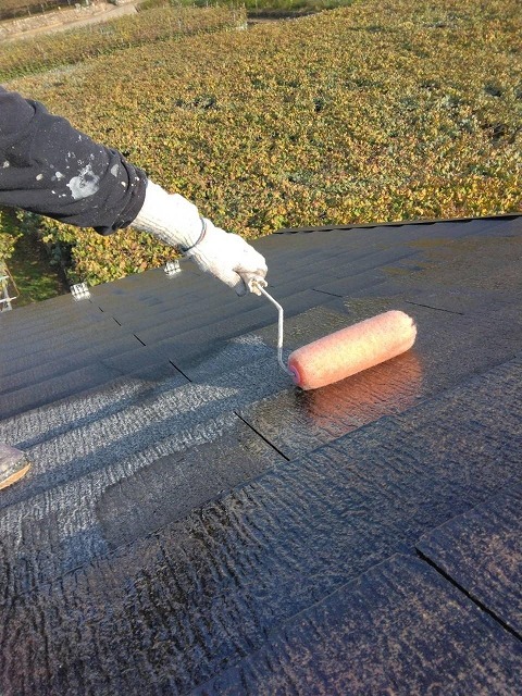 甲州市　屋根塗装工事